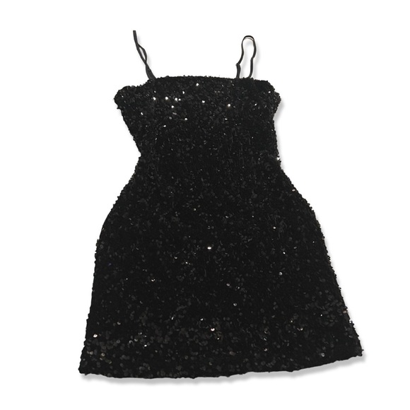 Forever 21 Black Sequin Mini Cocktail Party Dress | Bodycon Sleevless | NWT - Picture 3 of 6